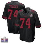 Black Men's Joe Staley San Francisco 49ers Game Alternate Super Bowl LVIII Patch Jersey