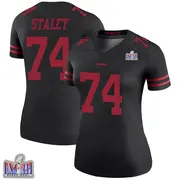 Black Women's Joe Staley San Francisco 49ers Legend Color Rush Super Bowl LVIII Patch Jersey