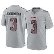 Gray Youth Mitch Wishnowsky San Francisco 49ers Game Atmosphere Fashion Jersey