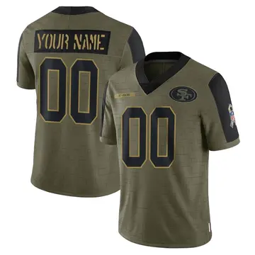 Custom San Francisco 49ers #00 Camo 2019 Salute to Service Limited