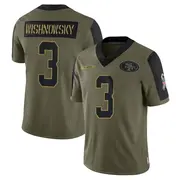 Olive Men's Mitch Wishnowsky San Francisco 49ers Limited 2021 Salute To Service Jersey