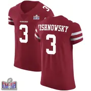 Red Men's Mitch Wishnowsky San Francisco 49ers Elite Team Color Vapor Untouchable Super Bowl LVIII Patch Jersey