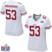 White Women's Bill Romanowski San Francisco 49ers Game Super Bowl LVIII Patch Jersey