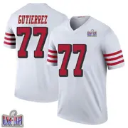 White Youth Alfredo Gutierrez San Francisco 49ers Legend Color Rush Super Bowl LVIII Patch Jersey