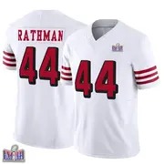 White Youth Tom Rathman San Francisco 49ers Limited Alternate Vapor F.U.S.E. Super Bowl LVIII Patch Jersey